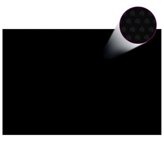 Zwembadfolie Solar Drijvend Pe 300 x 200 cm Zwart en blauw