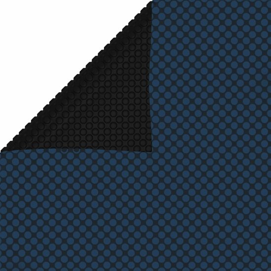 Zwembadfolie Solar Drijvend Pe 488 x 244 cm Zwart en blauw