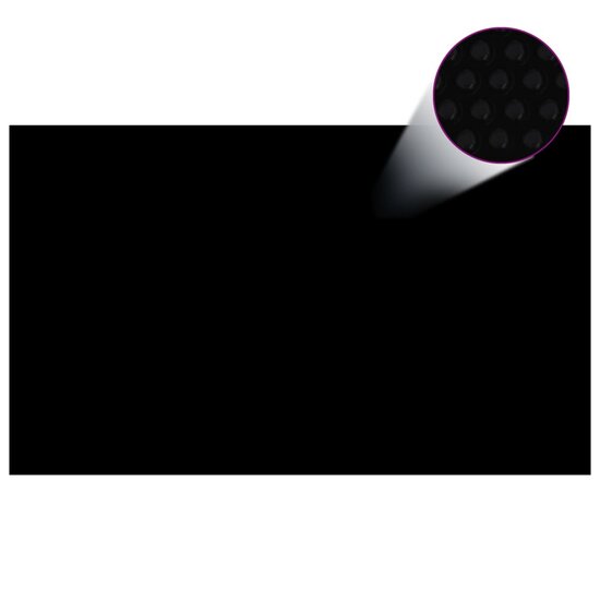Zwembadfolie solar drijvend 1000x600 cm PE zwart en blauw