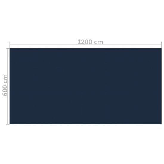 Zwembadfolie Solar Drijvend Pe 1200 x 600 cm Zwart en blauw