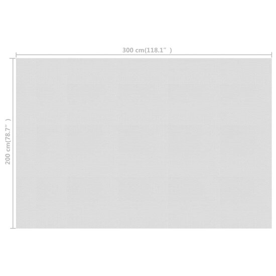 Zwembadfolie solar drijvend 300x200 cm PE grijs