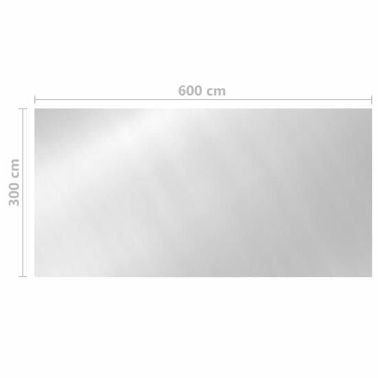 Zwembadhoes 600x300 cm PE zilverkleurig
