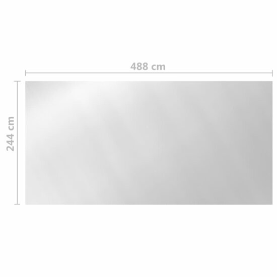 Zwembadhoes 488x244 cm PE zilverkleurig