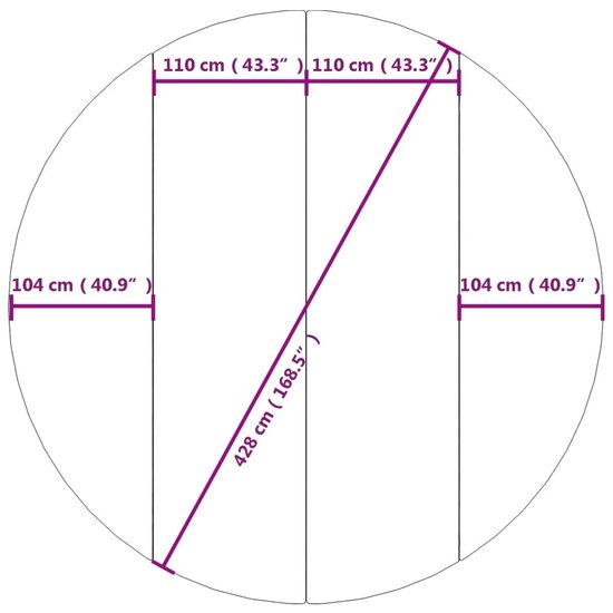 Zwembadgrondzeil &Oslash;428 Cm Polyester Geotextiel Lichtgrijs &Oslash; 428 cm (1 mm)