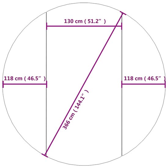 Zwembadgrondzeil &Oslash;366 Cm Polyester Geotextiel Lichtgrijs &Oslash; 366 cm (1 mm)