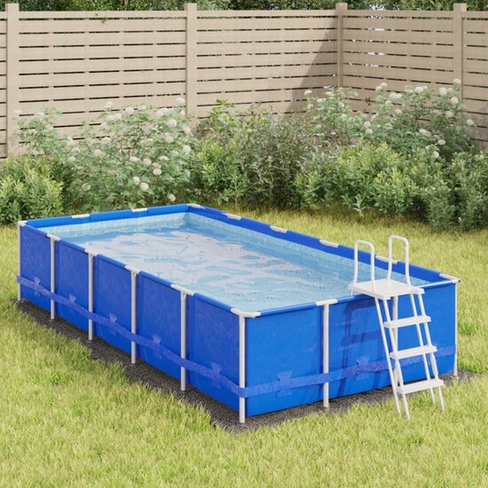Zwembadgrondzeil Polyester Geotextiel Lichtgrijs 420 x 220 cm