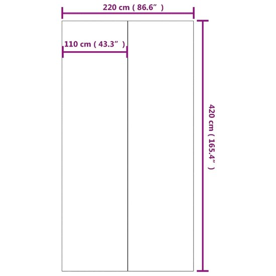 Zwembadgrondzeil Polyester Geotextiel Lichtgrijs 420 x 220 cm