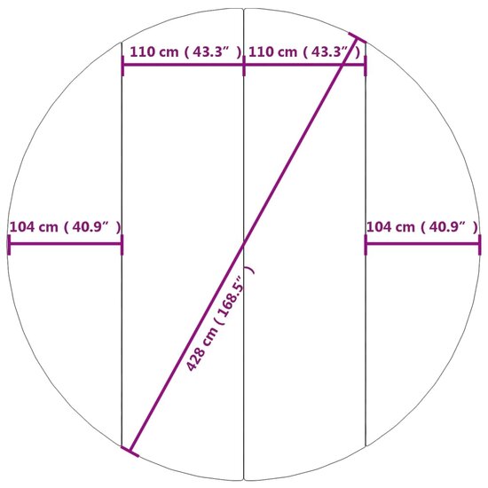 Zwembadgrondzeil &Oslash;428 Cm Polyester Geotextiel Lichtgrijs &Oslash; 428 cm (2 mm)