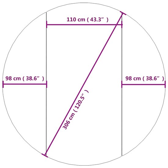 Zwembadgrondzeil &Oslash;306 Cm Polyester Geotextiel Lichtgrijs &Oslash; 306 cm (2 mm)