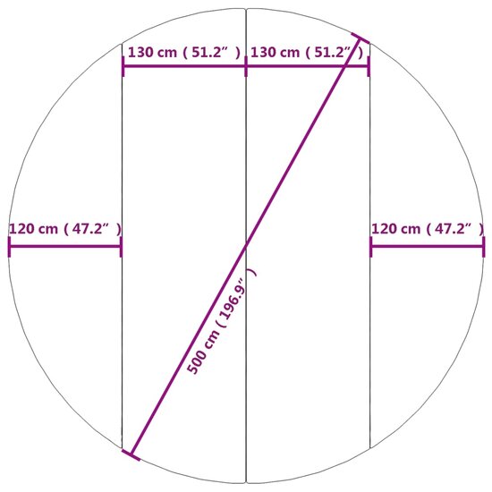 Zwembadgrondzeil &Oslash;500 Cm Polyester Geotextiel Lichtgrijs &Oslash; 500 cm (2 mm)
