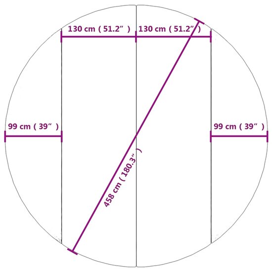 Zwembadgrondzeil &Oslash;458 cm polyester geotextiel lichtgrijs