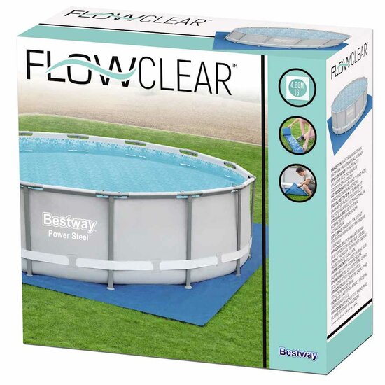 Flowclear Zwembadgrondzeil 488x488 cm