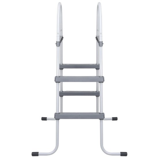 Zwembadladder 84 Cm Staal Grijs
