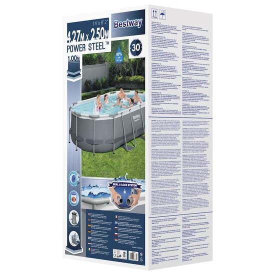 Bestway Zwembad Power Steel Bovengronds Ovaal 427 x 250 x 100 cm