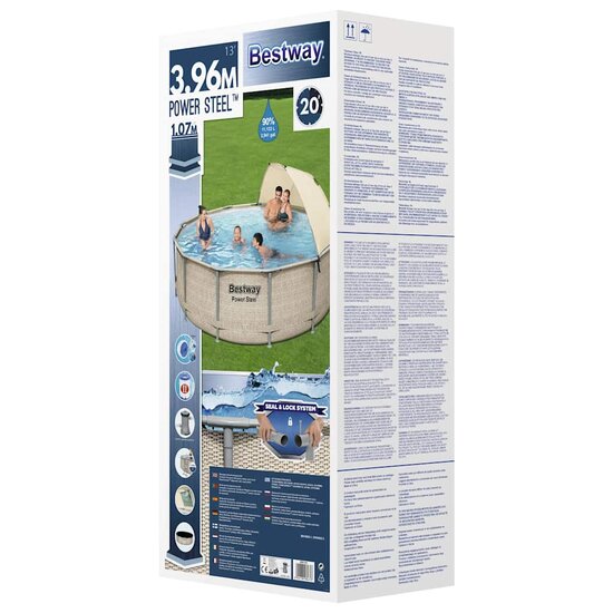 Bestway Zwembadset Power Steel Met Luifel 396X107 Cm