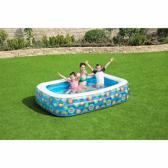 Bestway Kinderzwembad Opblaasbaar 229X152X56 Cm Blauw Grijs Sonoma
