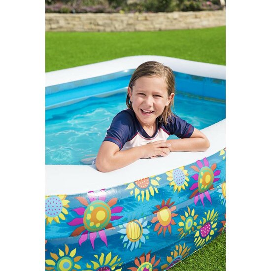 Bestway Kinderzwembad Opblaasbaar 229X152X56 Cm Blauw Grijs Sonoma