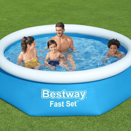 Bestway Fast Set Zwembad Opblaasbaar Rond 244X66 Cm