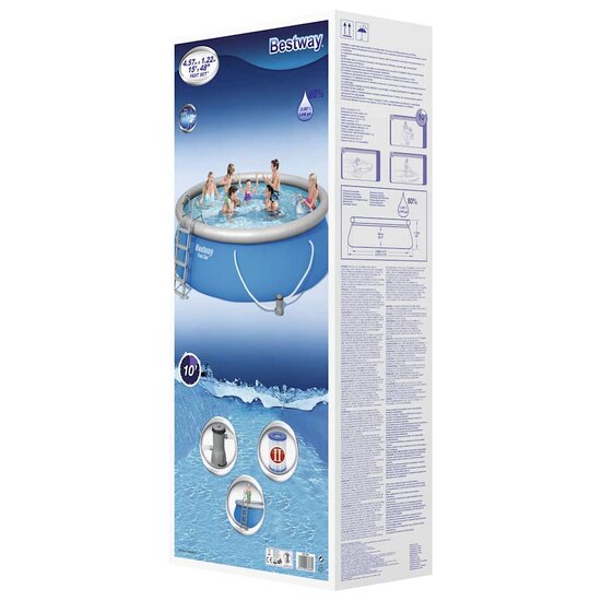 Bestway Fast Set Zwembadset Opblaasbaar Rond 457X122 Cm