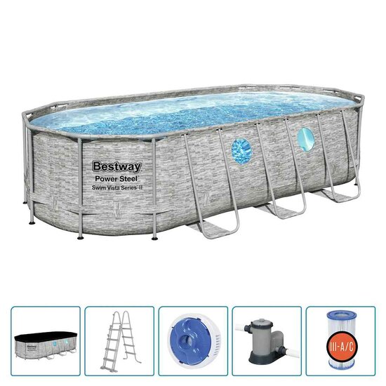 Power Steel Zwembadset Swim Vista Series 549x274x122 cm