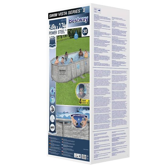 Power Steel Zwembadset Swim Vista Series 549x274x122 cm