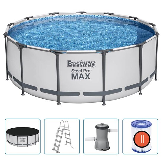 Steel Pro MAX Zwembadset rond 396x122 cm