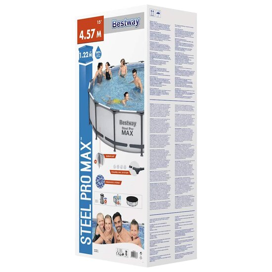 Steel Pro MAX Zwembadset rond 457x122 cm