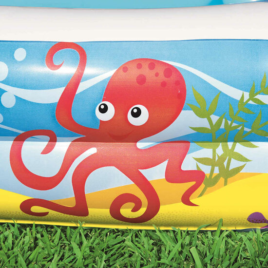 Speelzwembad met overkapping 140x140x114 cm blauw 52192
