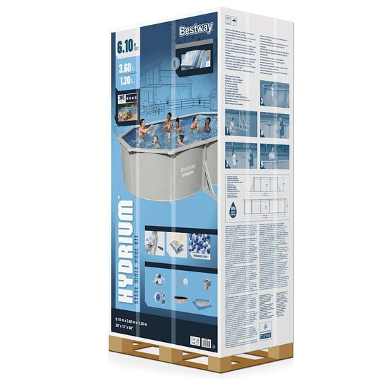 Hydrium Framezwembad bovengronds ovaal 610x360x120 cm