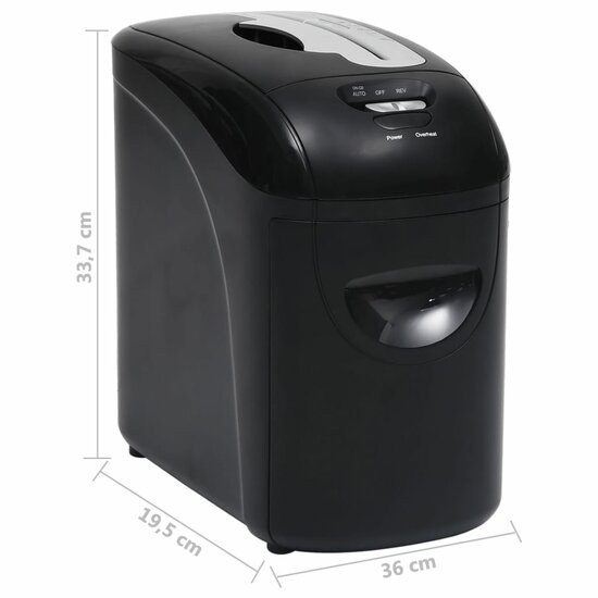 Papierversnipperaar 10 Pagina&#039;s Microcut Zwart