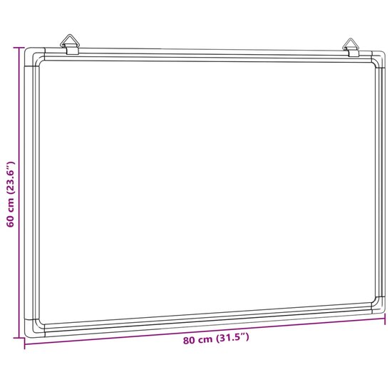 Whiteboard Magnetisch 80X60X1,7 Cm Aluminium 80 x 60 x 1.7 cm
