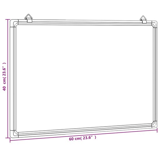 Whiteboard Magnetisch 60X40X1,7 Cm Aluminium 60 x 40 x 1.7 cm