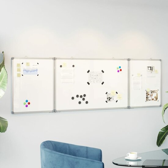 Whiteboard Magnetisch Inklapbaar 160X50X1,7 Cm Aluminium 160 x 50 x 1.7 cm