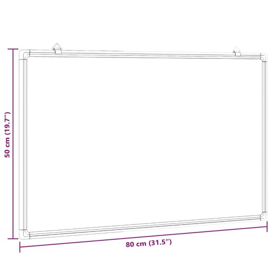 Whiteboard Magnetisch 80X50X1,7 Cm Aluminium 80 x 50 x 1.7 cm