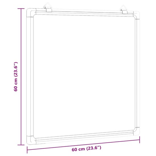 Whiteboard Magnetisch 60X60X1,7 Cm Aluminium 60 x 60 x 1.7 cm