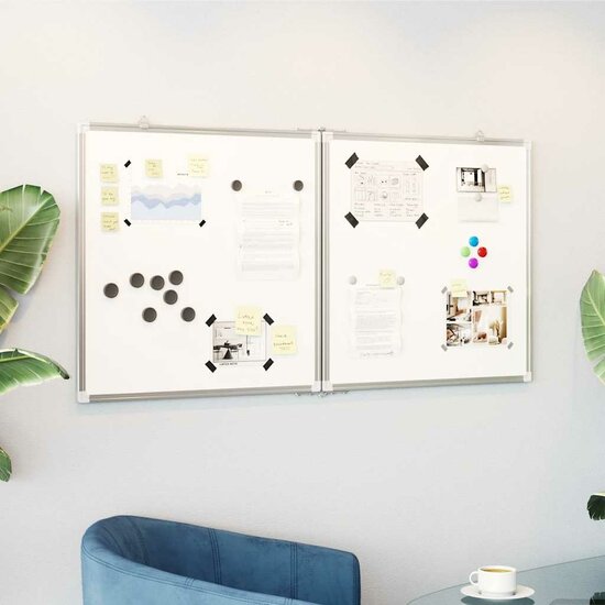 Whiteboard Magnetisch Inklapbaar 120X60X1,7 Cm Aluminium 120 x 60 x 1.7 cm