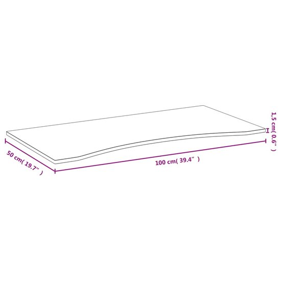 Bureaublad 100X50X1,5 Cm Bamboe 100 x 50 x 1.5 cm