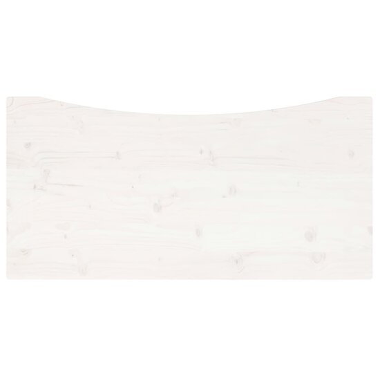 Bureaublad 100x50x2,5 cm massief grenenhout wit