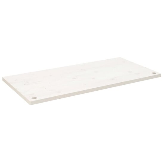 Bureaublad 100X50X2,5 Cm Massief Grenenhout 100 x 50 x 2.5 cm Wit