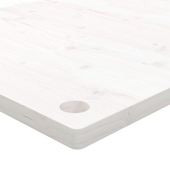 Bureaublad 100X50X2,5 Cm Massief Grenenhout 100 x 50 x 2.5 cm Wit