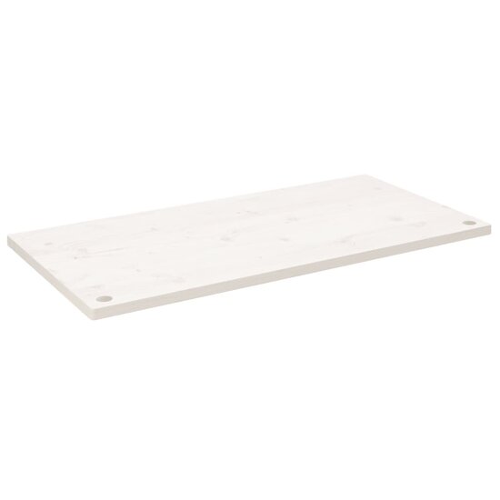 Bureaublad 110X55X2,5 Cm Massief Grenenhout 110 x 55 x 2.5 cm Wit