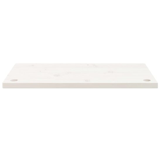 Bureaublad 80x40x2,5 cm massief grenenhout wit