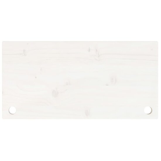 Bureaublad 80x40x2,5 cm massief grenenhout wit