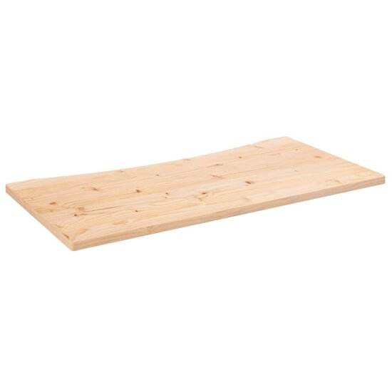 Bureaublad 110X60X2,5 Cm Massief Grenenhout 110 x 60 x 2.5 cm Naturel