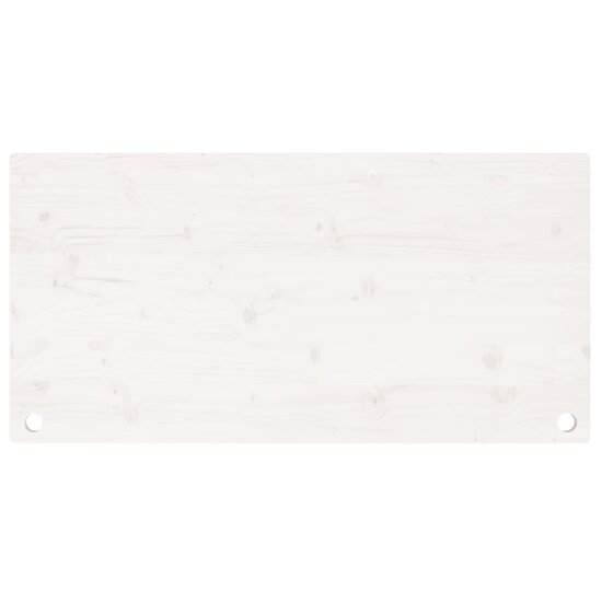 Bureaublad 110x60x2,5 cm massief grenenhout wit