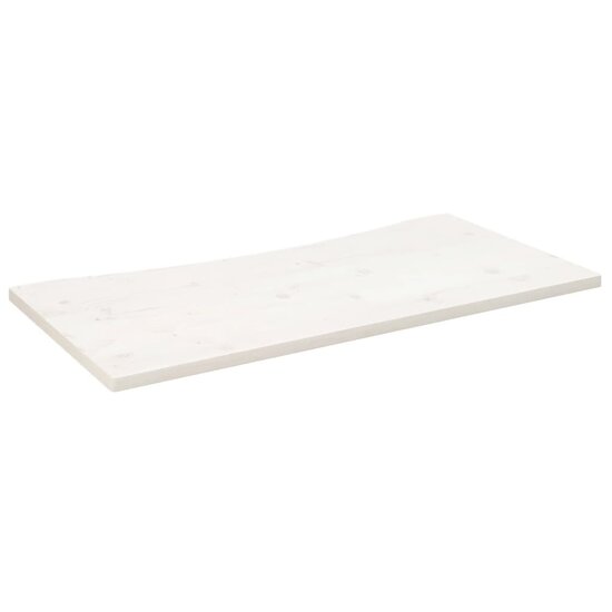 Bureaublad 110X55X2,5 Cm Massief Grenenhout 110 x 55 x 2.5 cm Wit