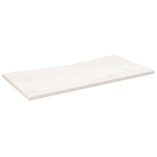 Bureaublad 100X60X2,5 Cm Massief Grenenhout 100 x 60 x 2.5 cm Wit
