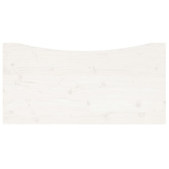 Bureaublad 100X60X2,5 Cm Massief Grenenhout 100 x 60 x 2.5 cm Wit