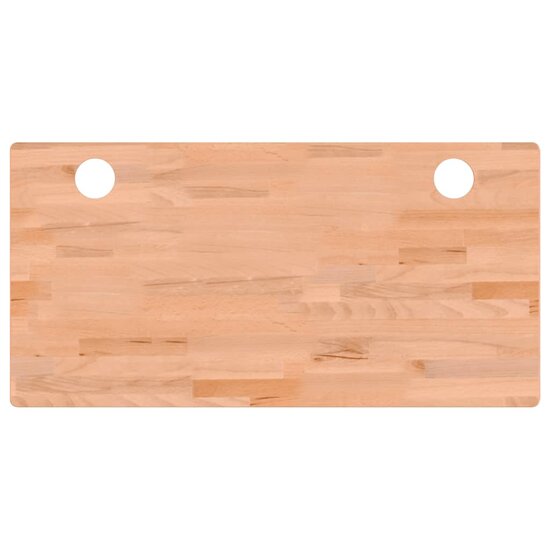 Bureaublad 110X55X1,5 Cm Massief Beukenhout 110 x 55 x 1.5 cm Bruin