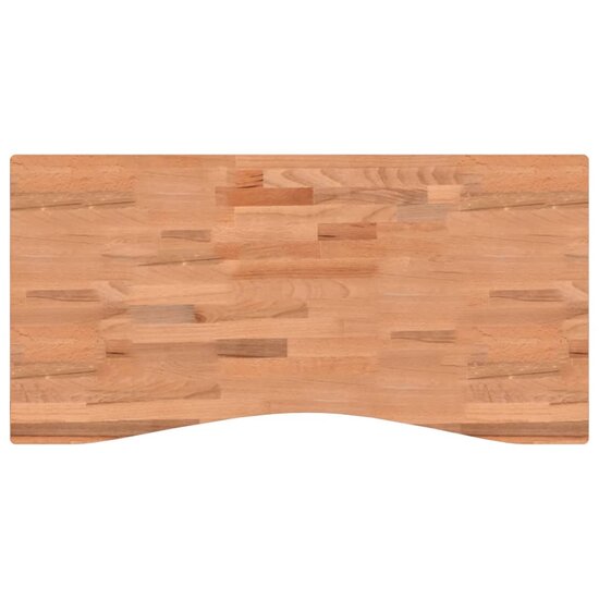 Bureaublad 100X(45-50)X2,5 Cm Massief Beukenhout 100 x (45-50) x 2.5 cm Bruin